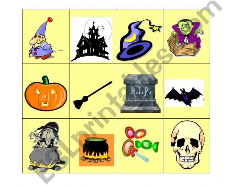 HALLOWEEN VOCABULARY MEMORY GAME