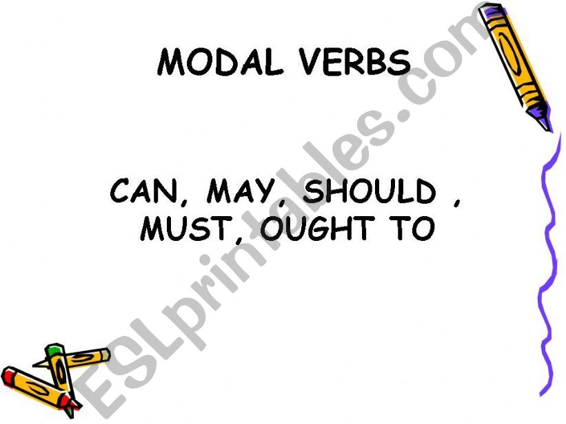 Modal Verbs - Portuguese powerpoint