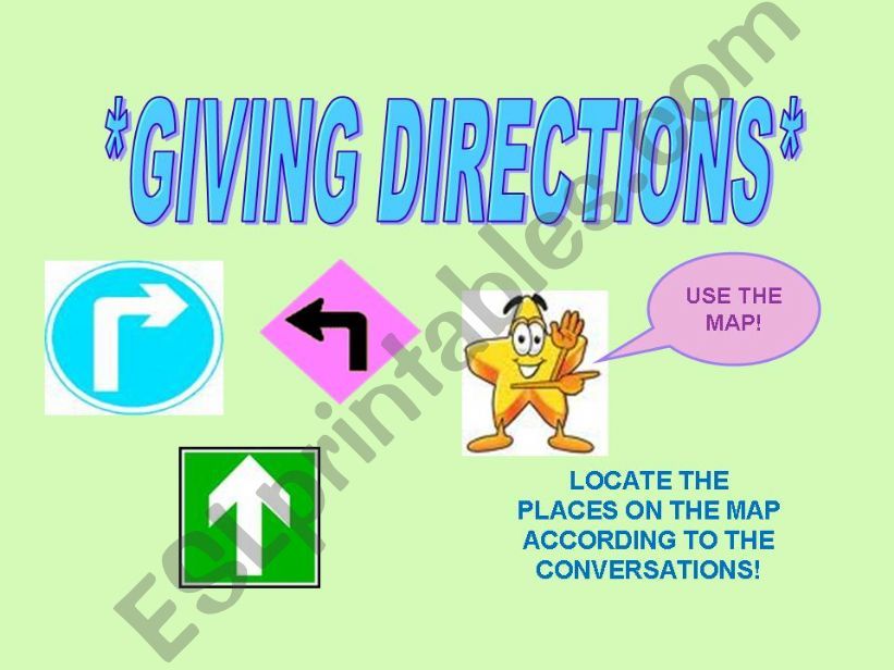 GIVING DIRECTIONS! powerpoint