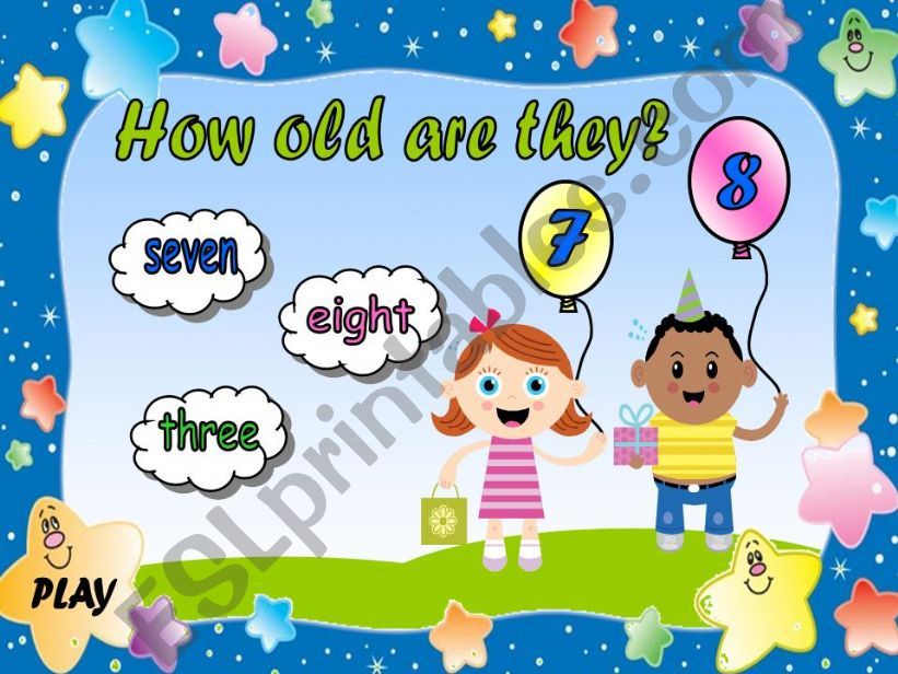 HOW OLD ARE THEY? - GAME powerpoint