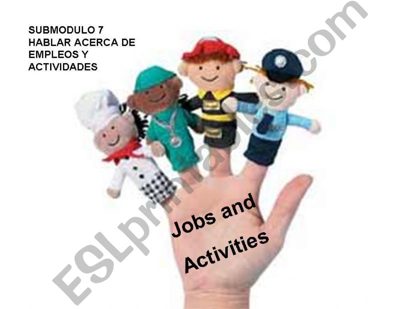 Jobs and Activities powerpoint