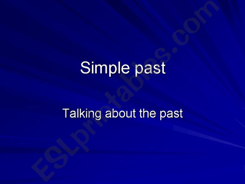 Simple Past  powerpoint