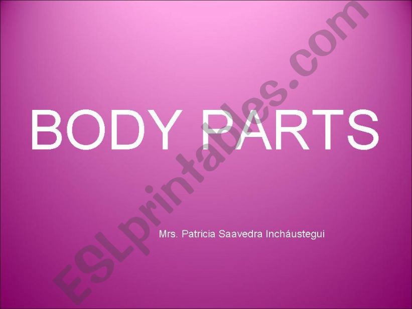 Body Parts powerpoint