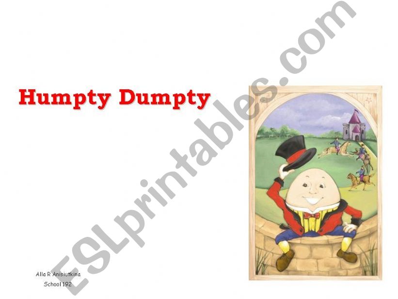 HUMPTY DUMPTY powerpoint