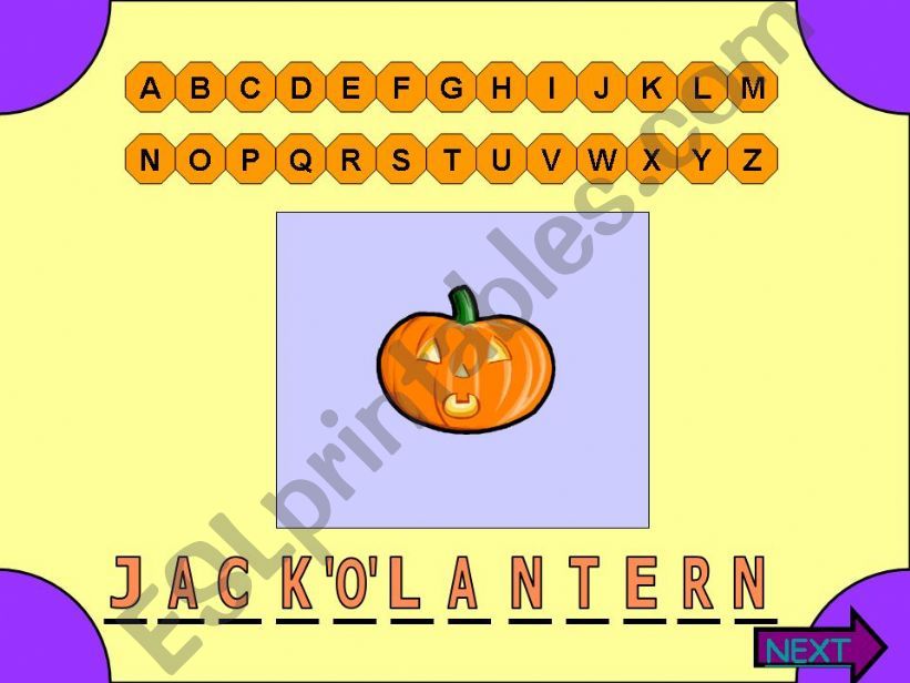 HALLOWEEN SPELLING GAME PART 2