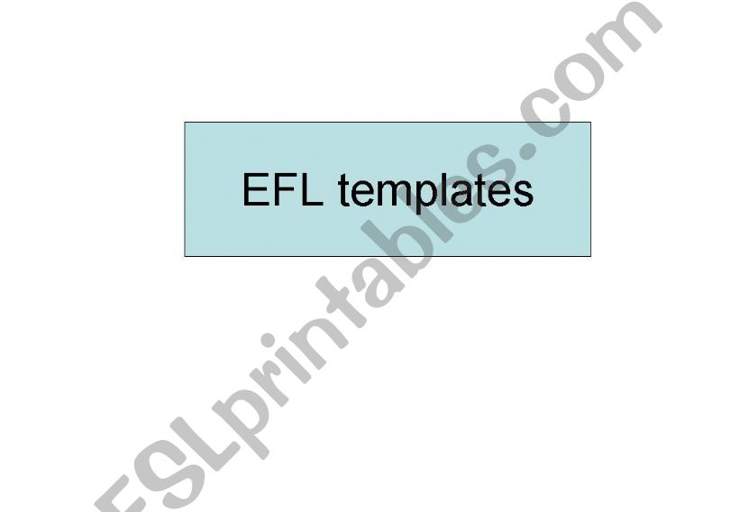 EFL Templates powerpoint
