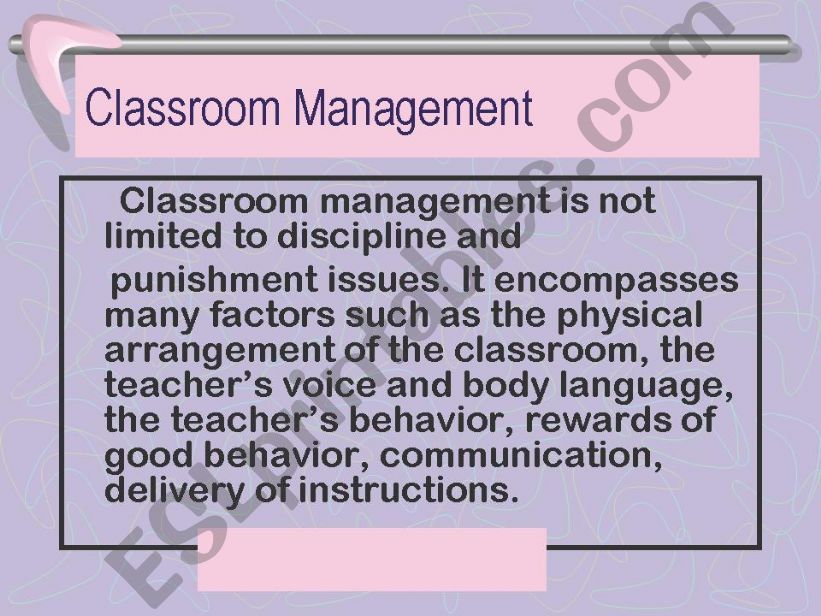 classroom mangement workshop powerpoint