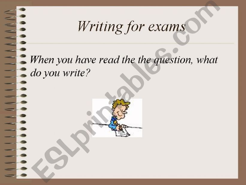 Writing for exams powerpoint