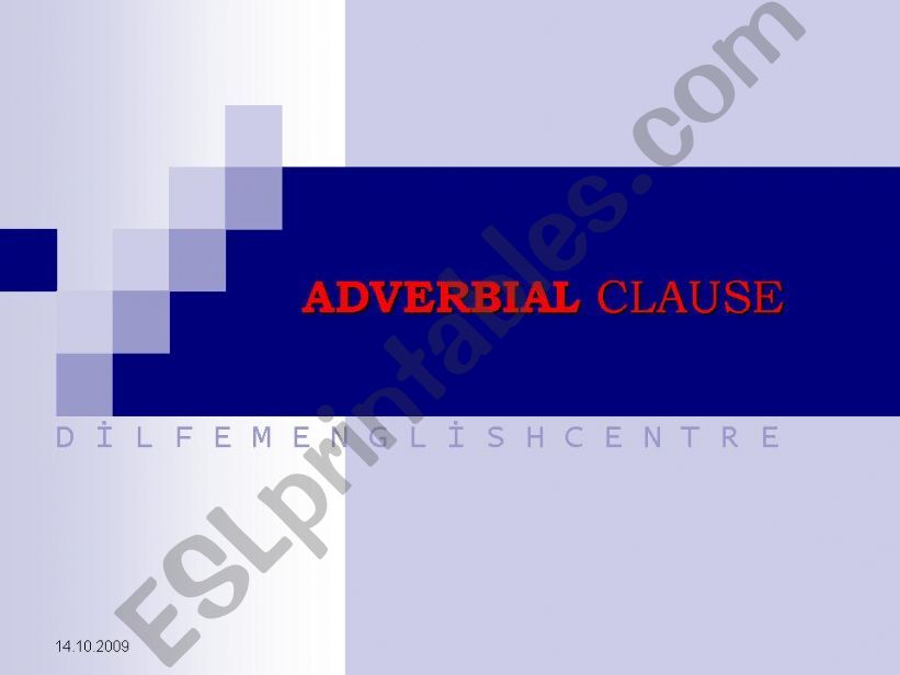adverbial clauses powerpoint