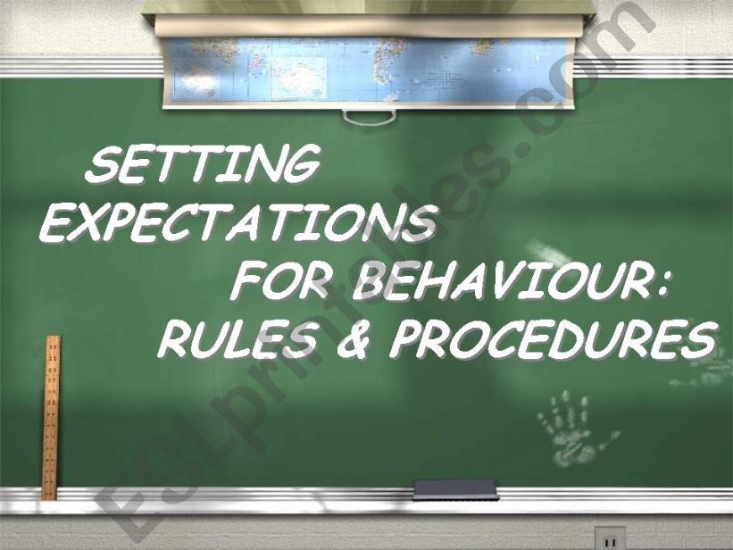 Classroom management- setting expectations
