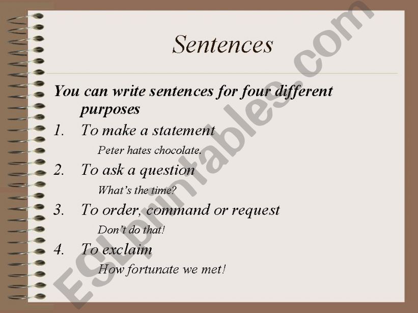 Sentences - how to write them powerpoint
