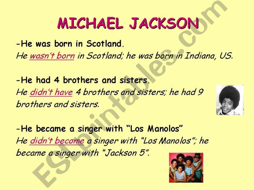 Michael Jackson True - False facts