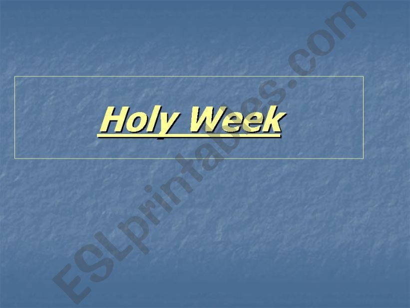 holy week powerpoint