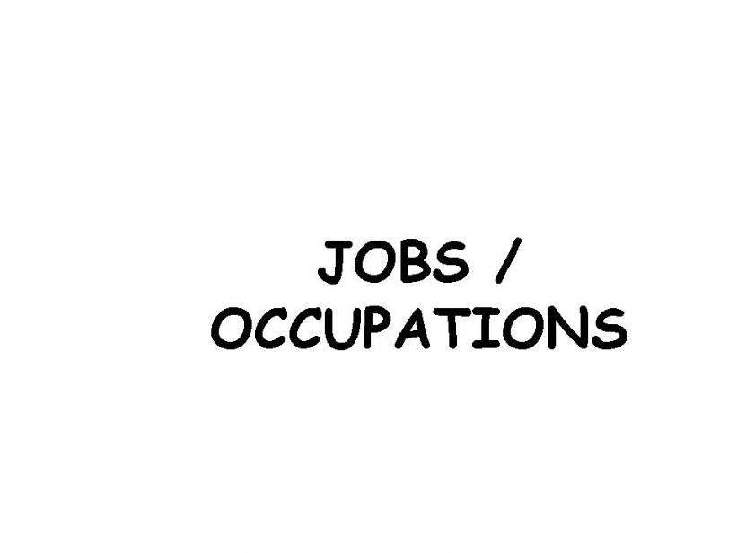 occupation/jobs powerpoint