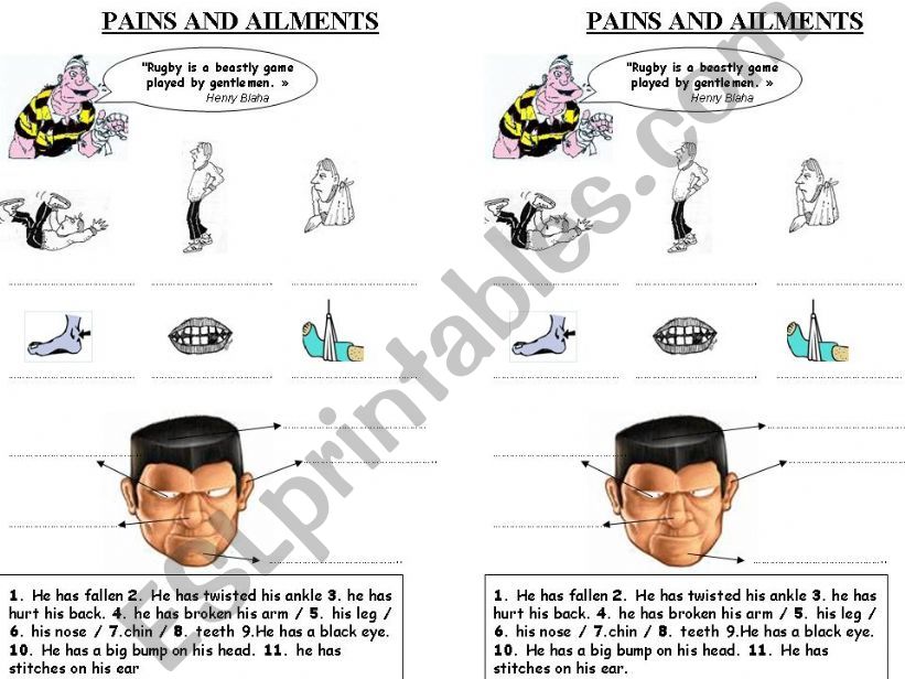 PAINS AND AILMENTS powerpoint