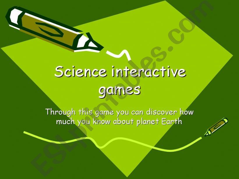Science interactive games powerpoint