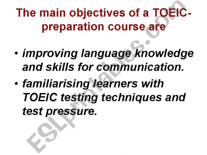 How to teach Toeic writing and speaking effectively