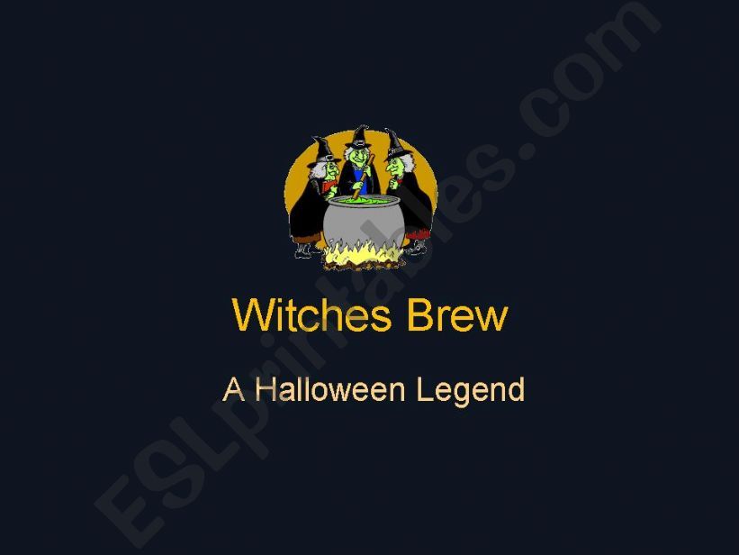 Witches Brew a Halloween Legend literary language, original version