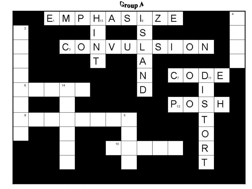 Crossword puzzle - miscellaneous
