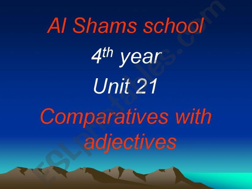comparatives ( 2- 2) powerpoint