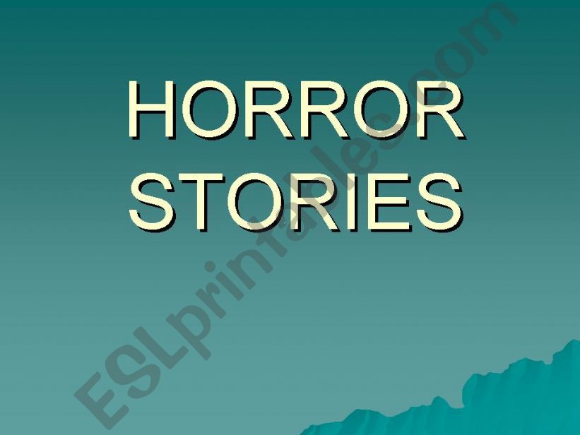 Writing - horror stories (PART ONE)