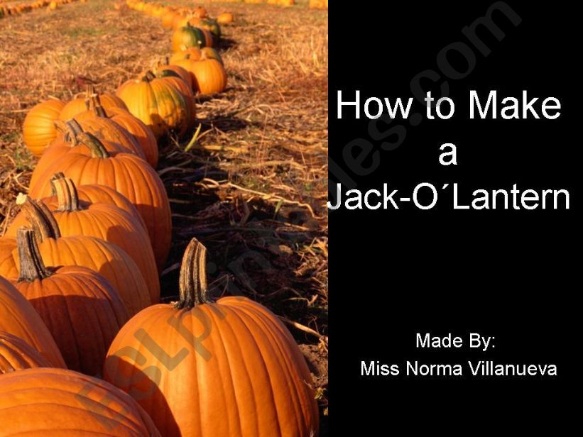 How to Make a Jack-O-Lantern powerpoint