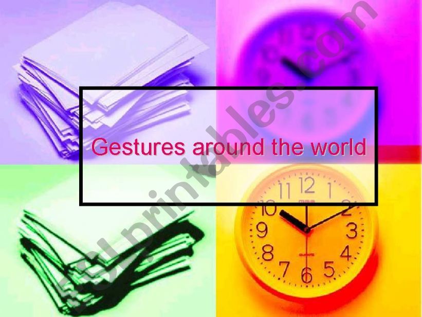 Gestures around the world powerpoint