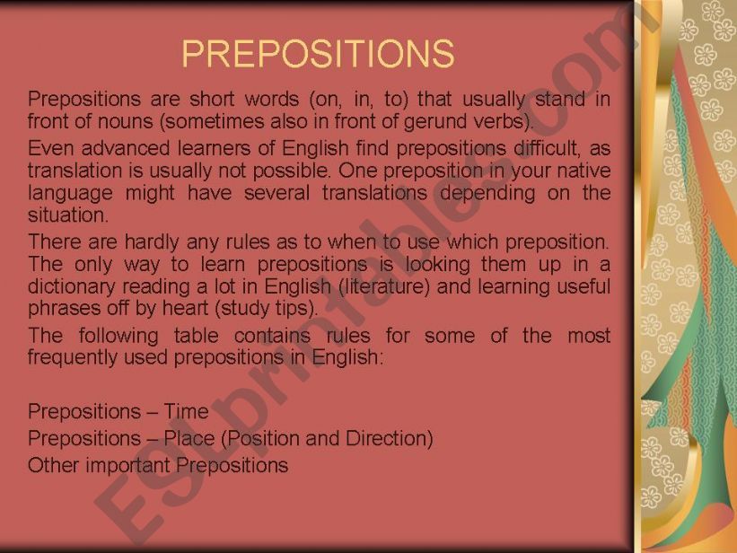 Prepositions powerpoint
