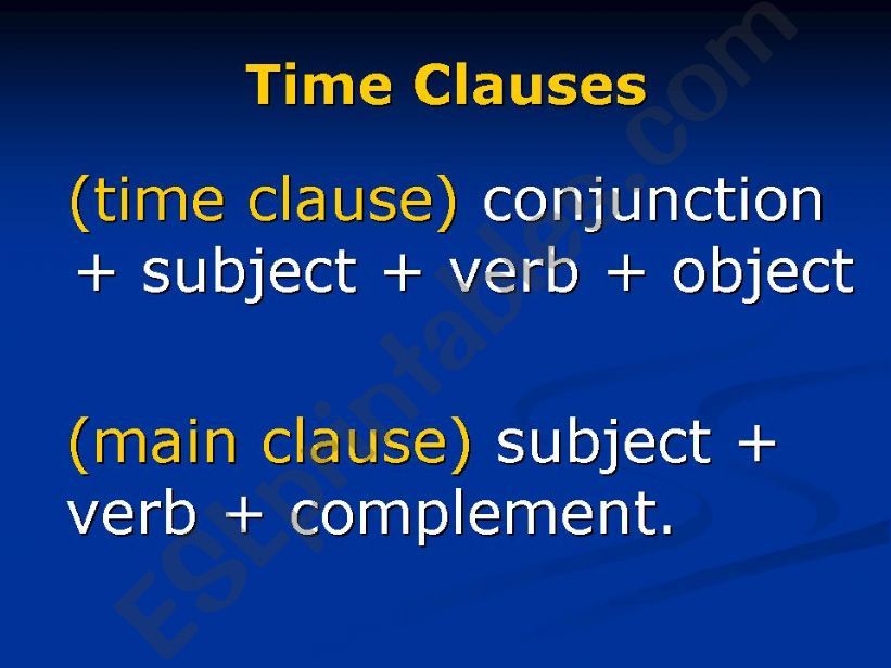 Time Clauses powerpoint