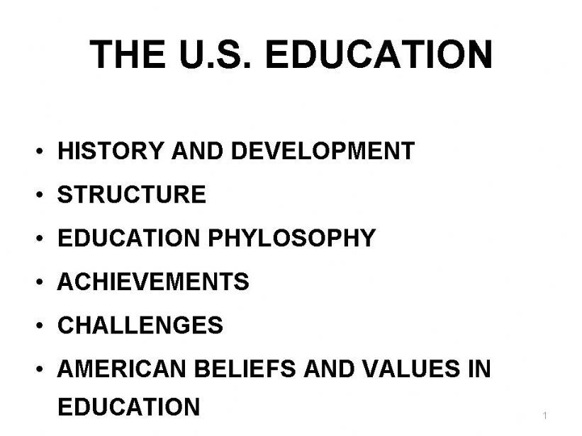 The US education powerpoint