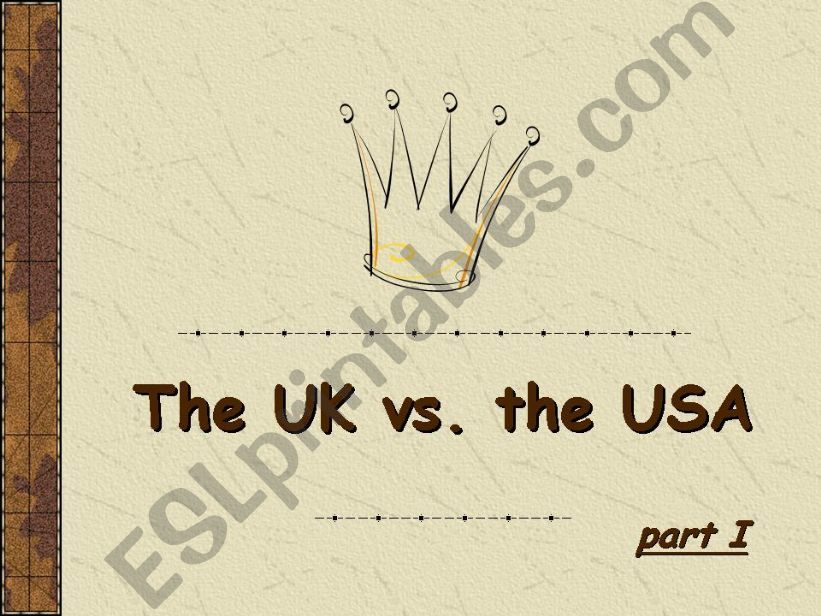 THE UK vs. THE USA powerpoint