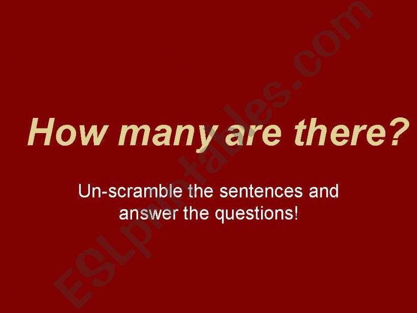 How many are there-Un-scramble