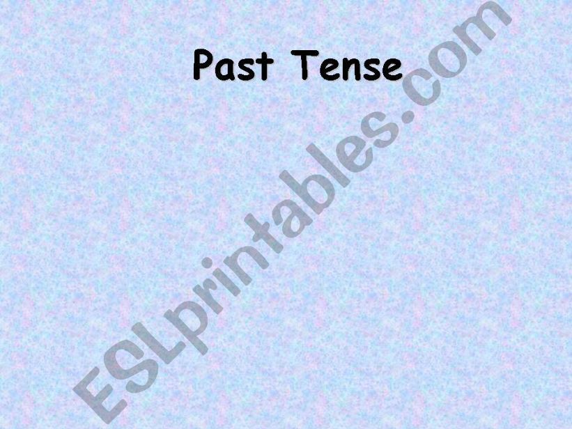 past tense grammar ppt powerpoint