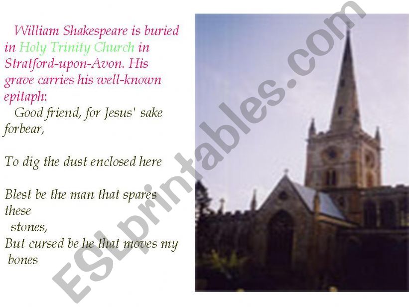 Shakespeare - Life and Wok 3 powerpoint