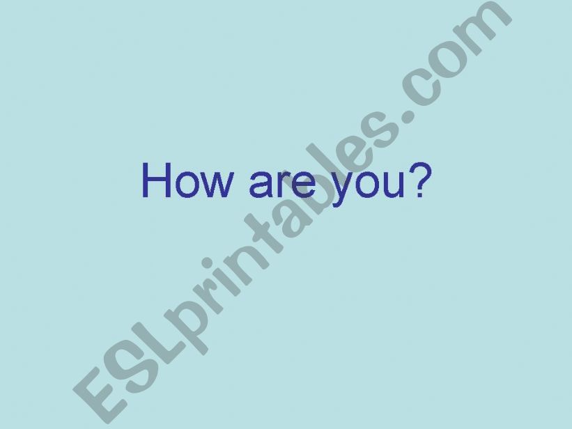 How are you? powerpoint