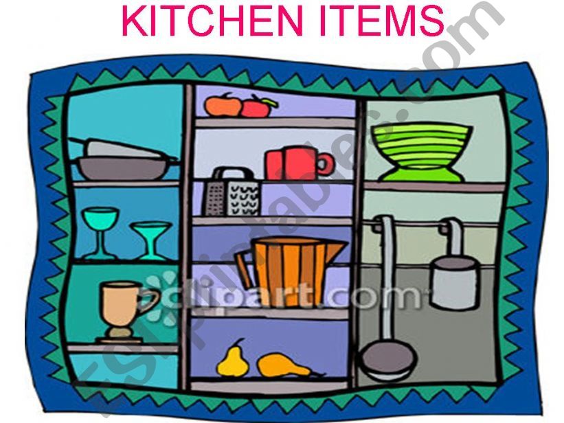 kitchen items part 1 powerpoint