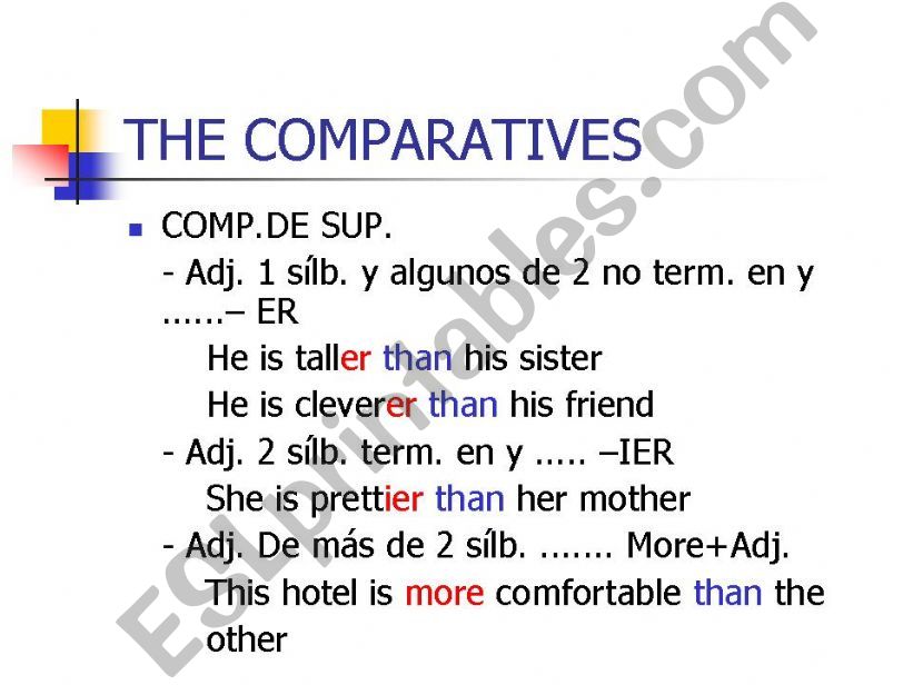Comparatives and passive voice
