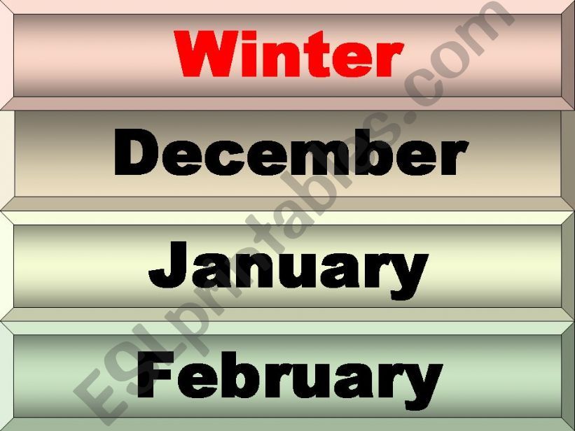 Months and Seasons powerpoint