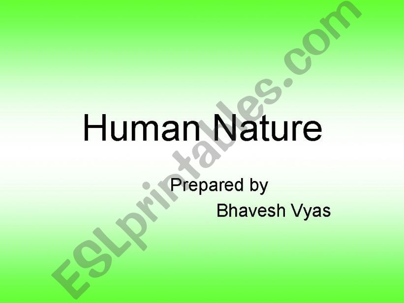 human nature powerpoint