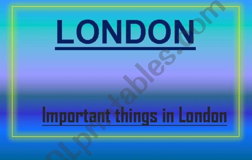 london (Part 1) powerpoint