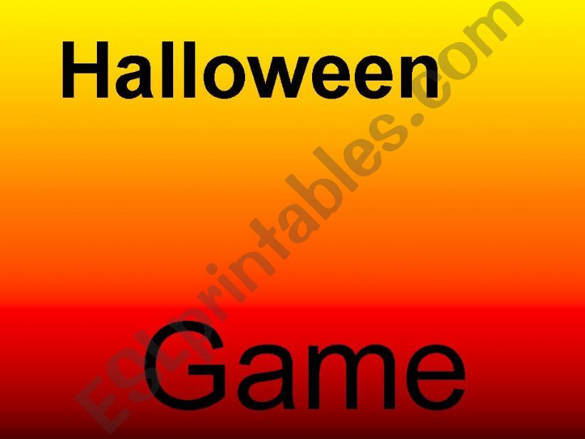 Halloween Game powerpoint