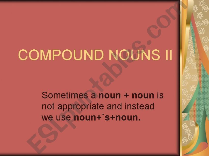 compound nouns powerpoint