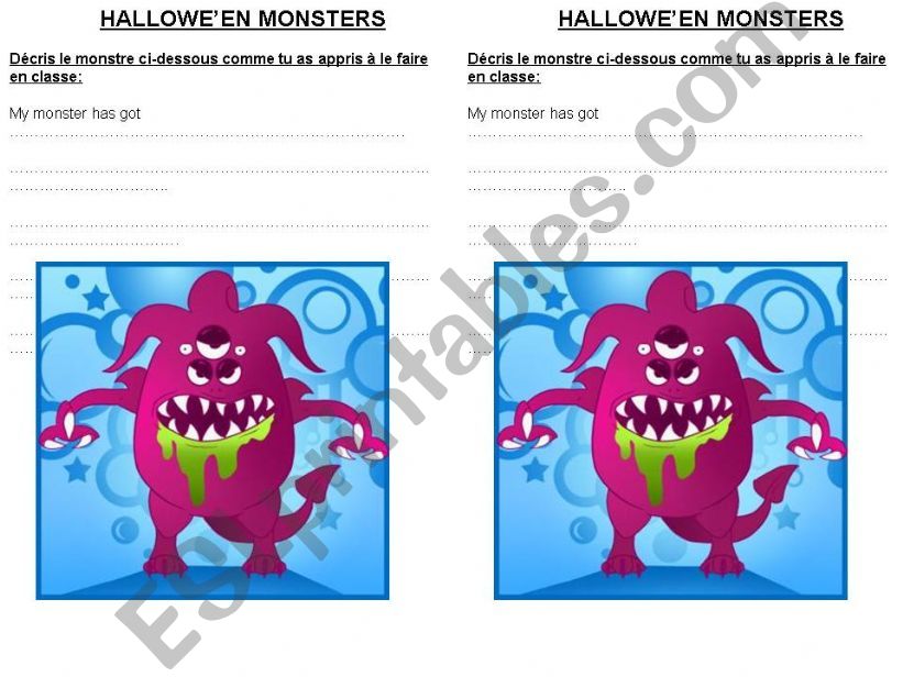 Halloween Monsters powerpoint