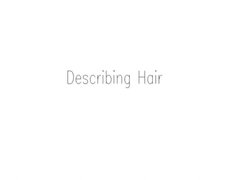 Describing Hair powerpoint