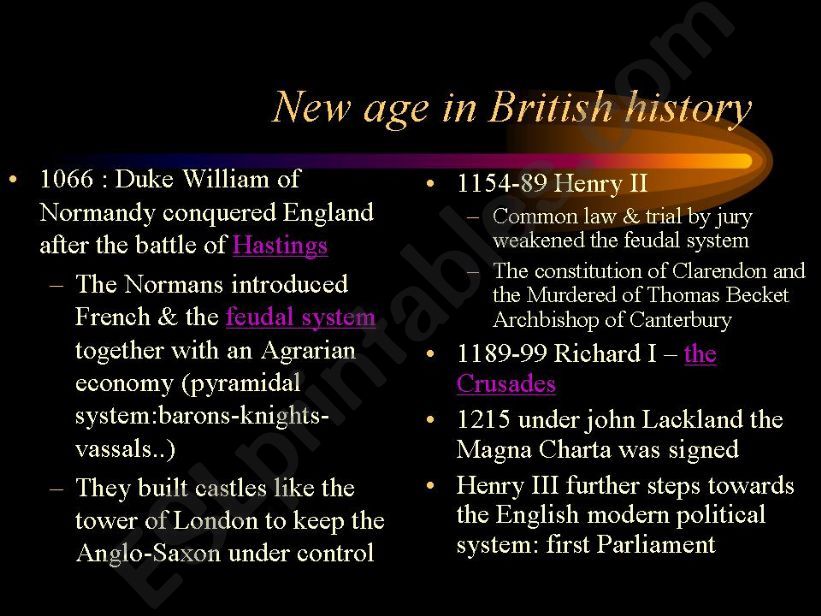 from early Britain to Middle Ages 4