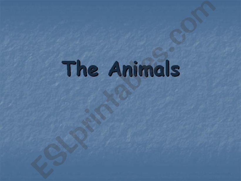 the animals powerpoint