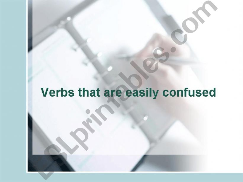 Confusing Verbs powerpoint