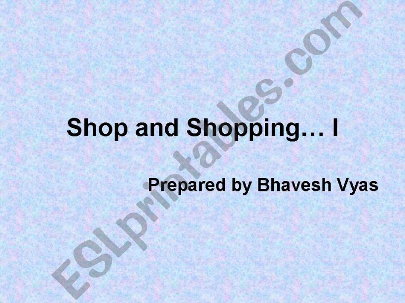 shop and shopping powerpoint