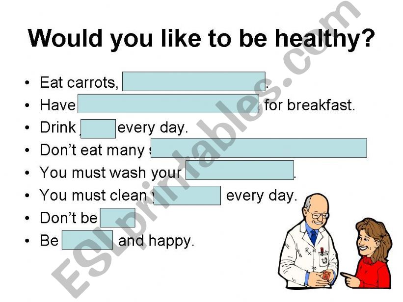 Would you like to be healthy? powerpoint