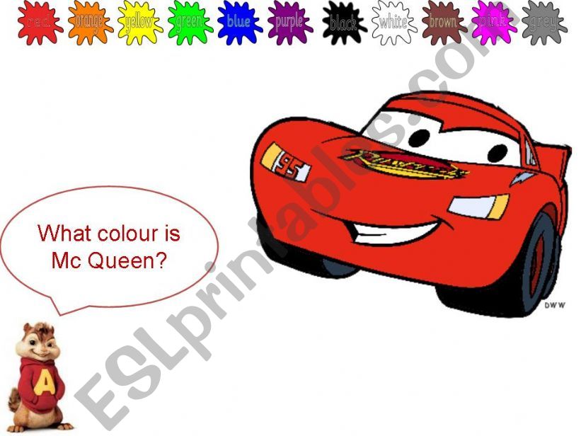 COLOURS: LEARN THE COLOURS WITH MCQUEEN AND HIS FRIENDS (1/3)